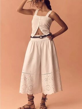 Maeve • Embroidered Skirty Culottes from Anthropologie